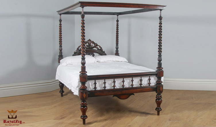 English Georgian Style Four Poster Bed
