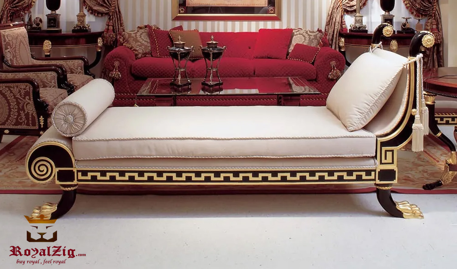 Juhu Victorian Style Upholstered Couch