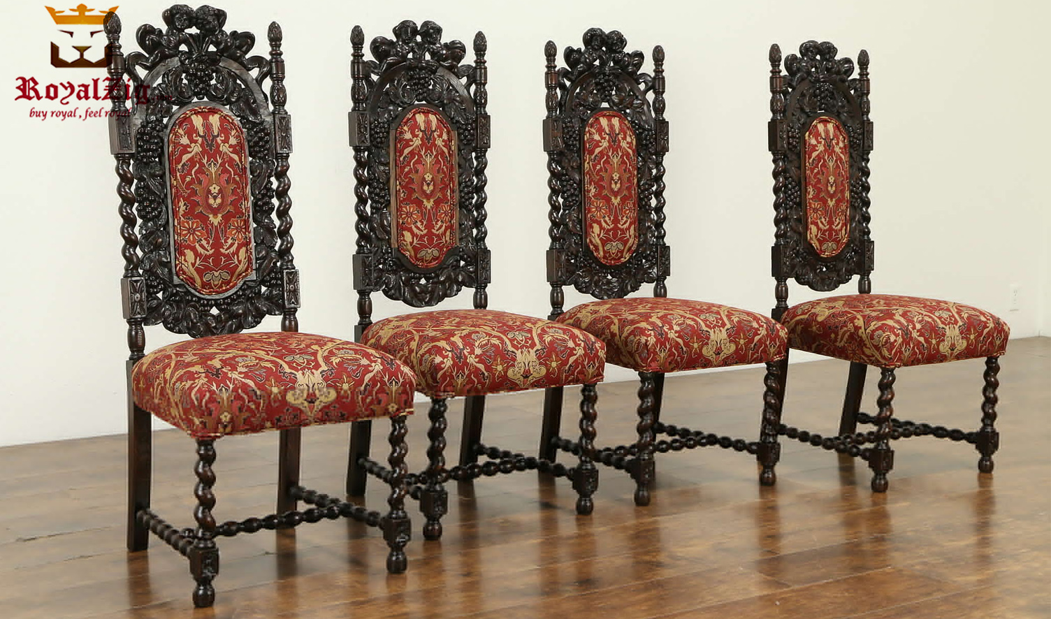 Hand carved online dining chairs