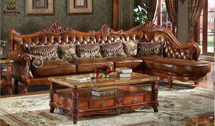 Hand Carved Corner Sofa Set