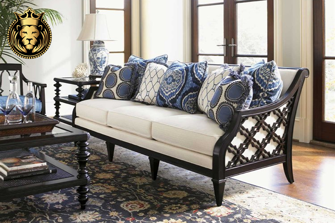 British West Style Wooden Sofa Set colonial sofa set Royalzig