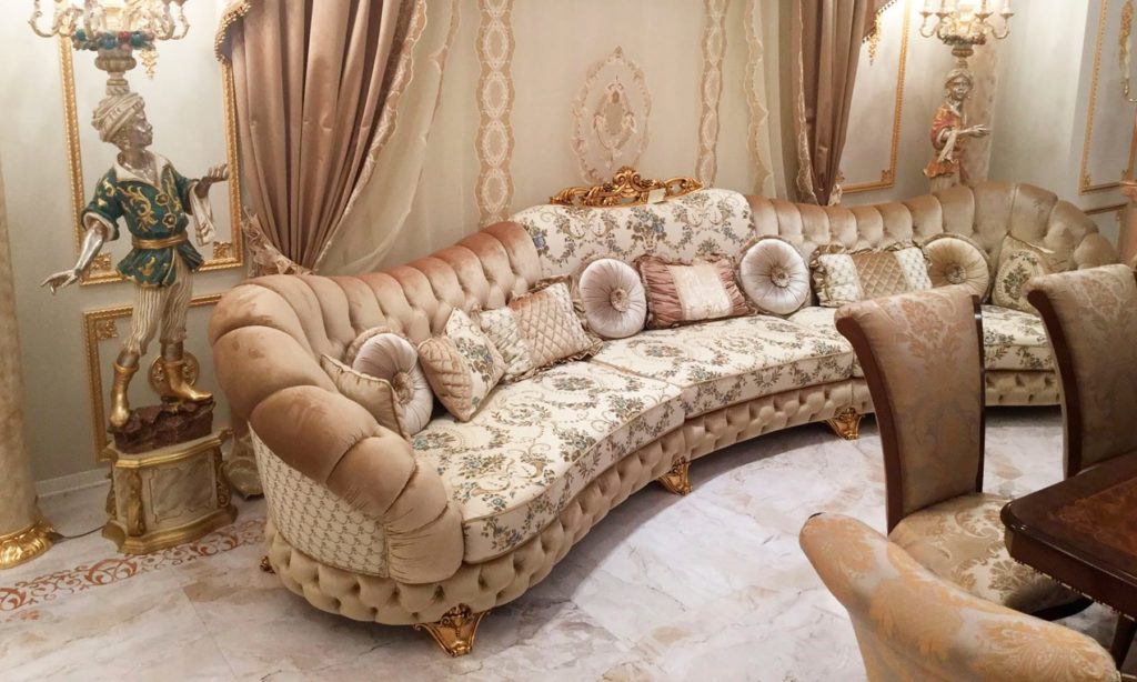 Luxury Sofa-Custom Made 5 Seater Hand Carved Livingroom Sofa
