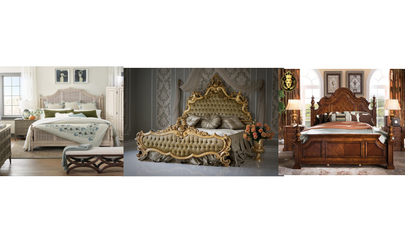 Hot sale Luxury Italian bed classic antique bed europe designs king size beds