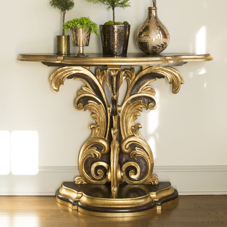 Baroque Console Table- Classic Luxury Italian Console Table Design for Foyer Area- Handcrafted by Royalzig Luxury Furniture in India