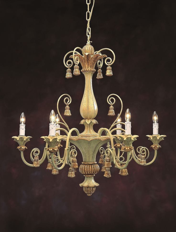 Classic wooden chandelier
