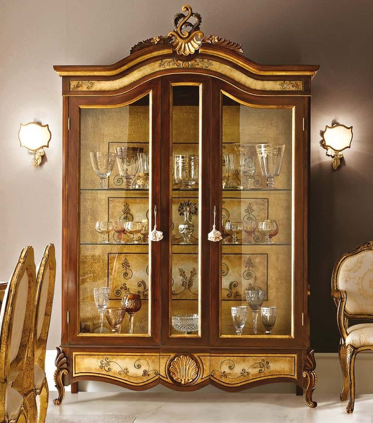 Classical Style Wood China Cabinets