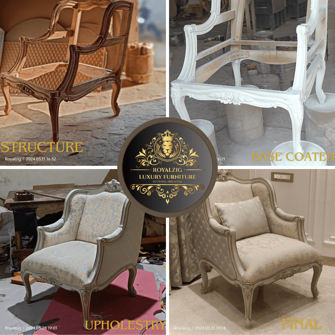 classic accent chair making real time visual