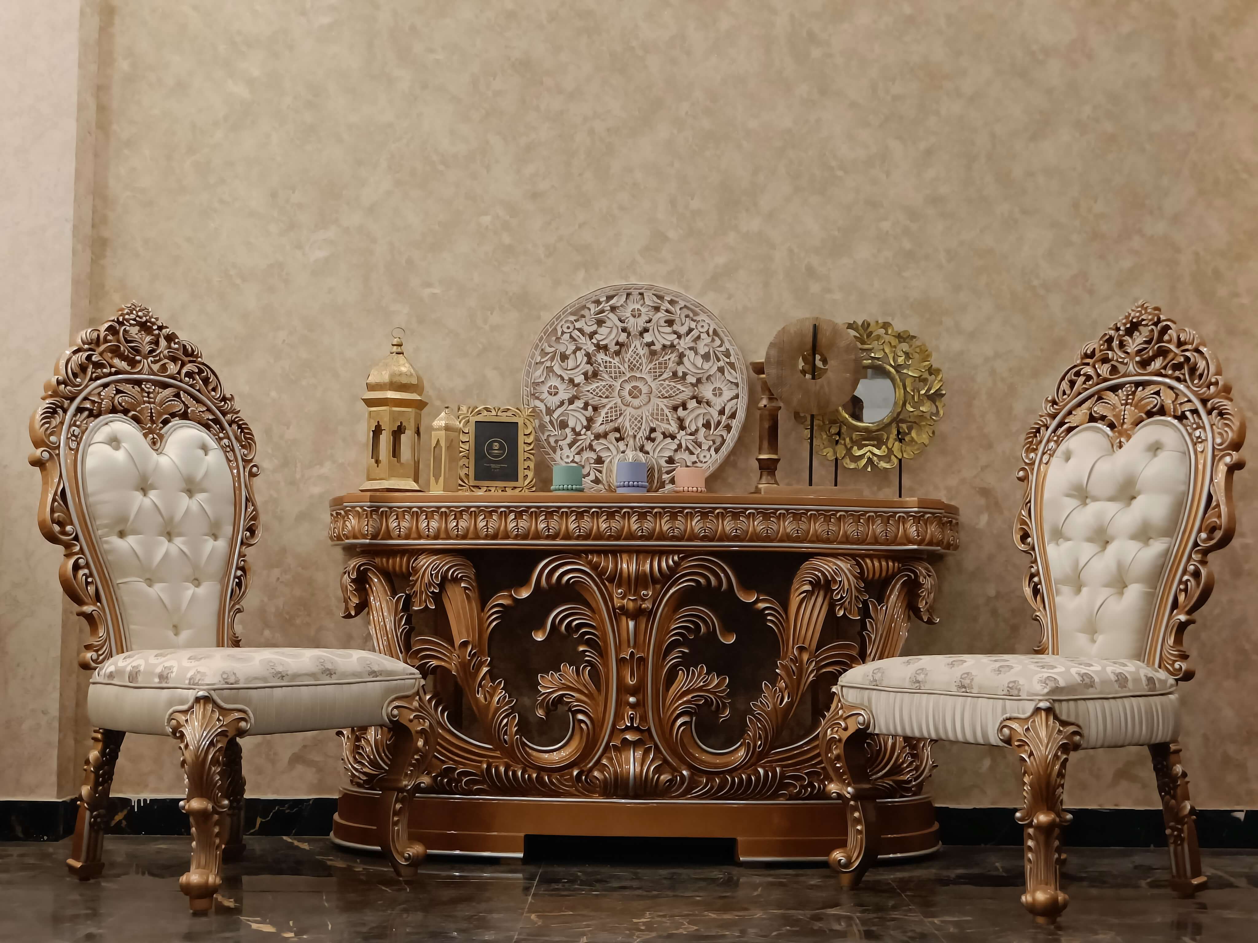 Gonasapudi Villa- Handcrafted Classic Luxury Console Table By Royalzig