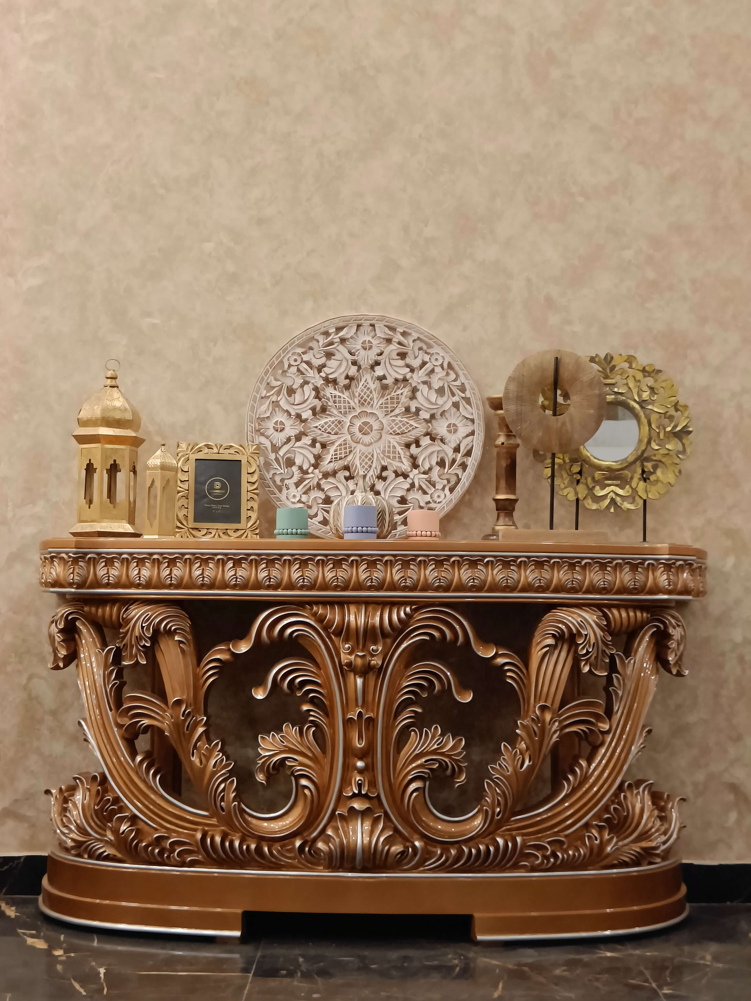 Handcrafted Classic Luxury Console Table
