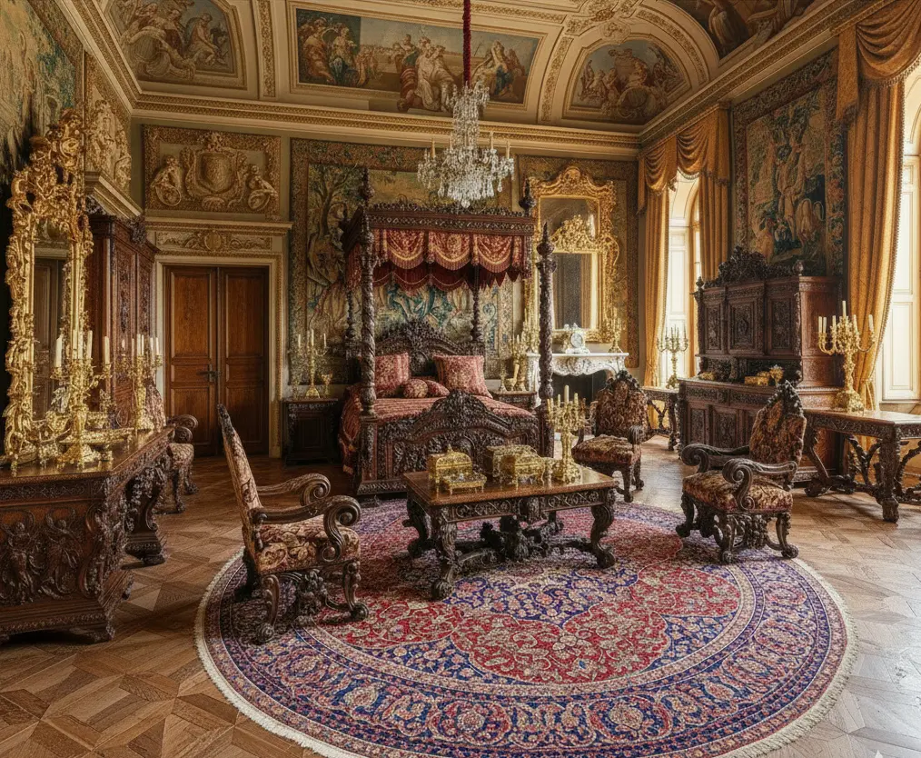 hand carved ornate furniture