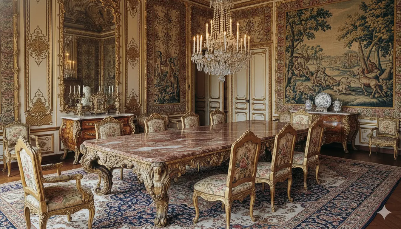 hand carved ornate furniture dining