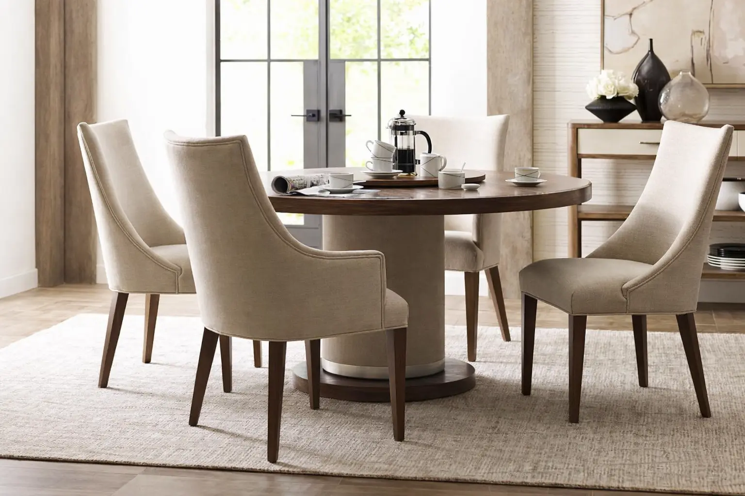 Radlett Modern Luxury 4 Seater Round Dining Table