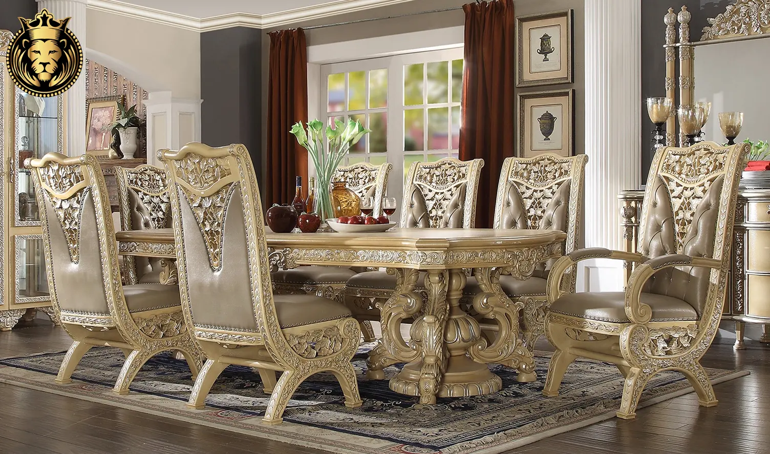 Modesto Royal Luxury Style Carving Dining Set