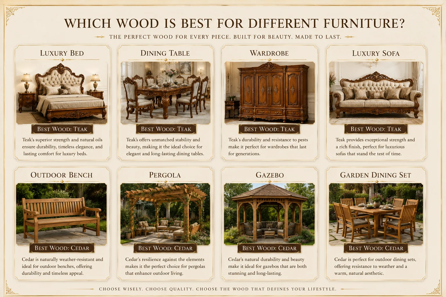 Best Wood for Different Types of Furniture