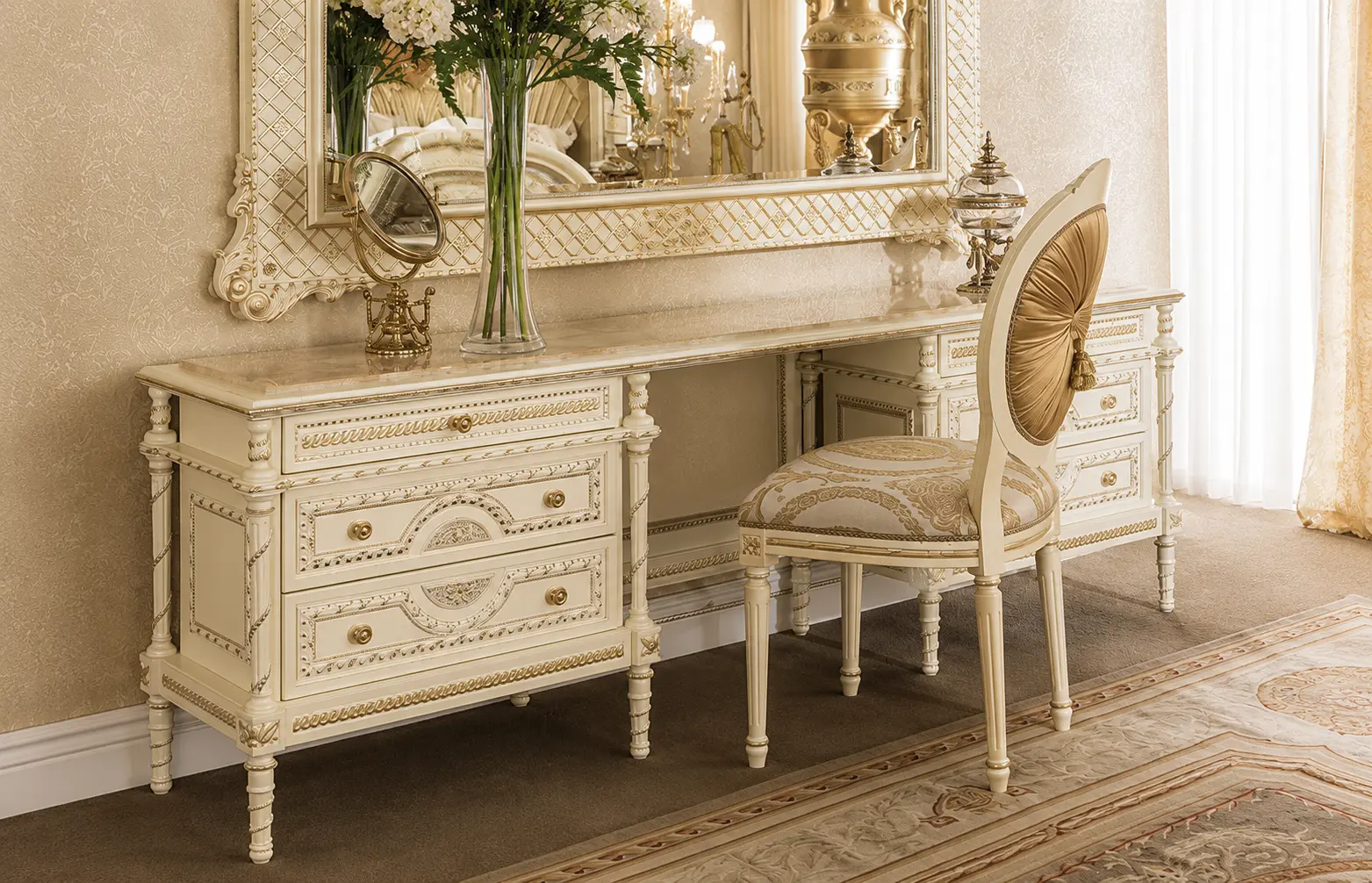 anne Italian style luxury dressing table
