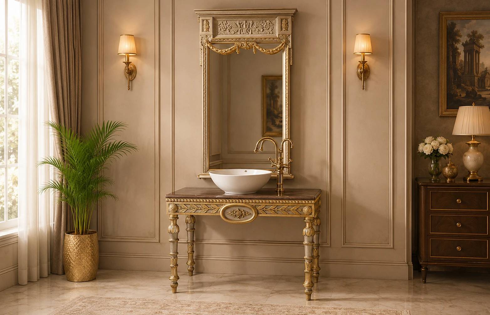 French Style Bathroom Vanity Set