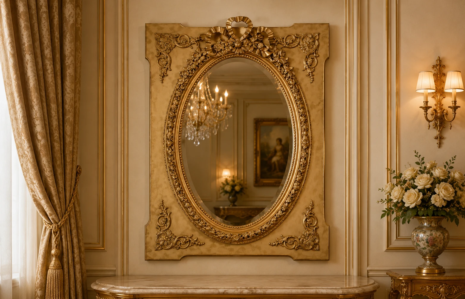 French Style Carved Mirror Frame
