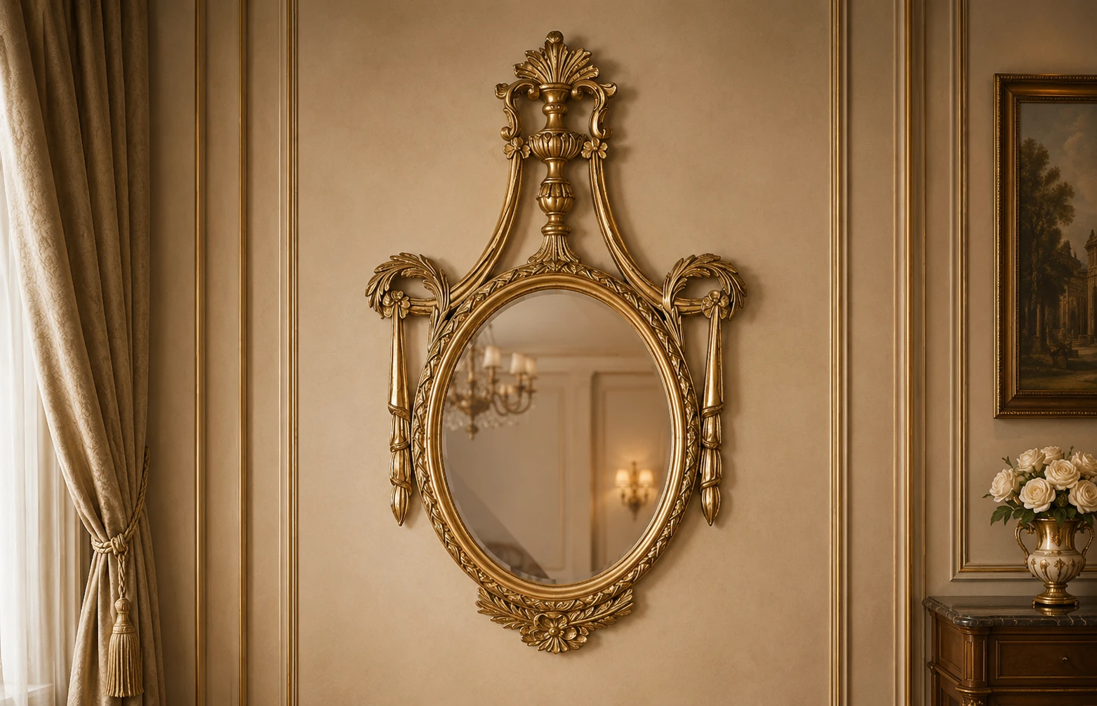 Golden Wall Mirror Frame