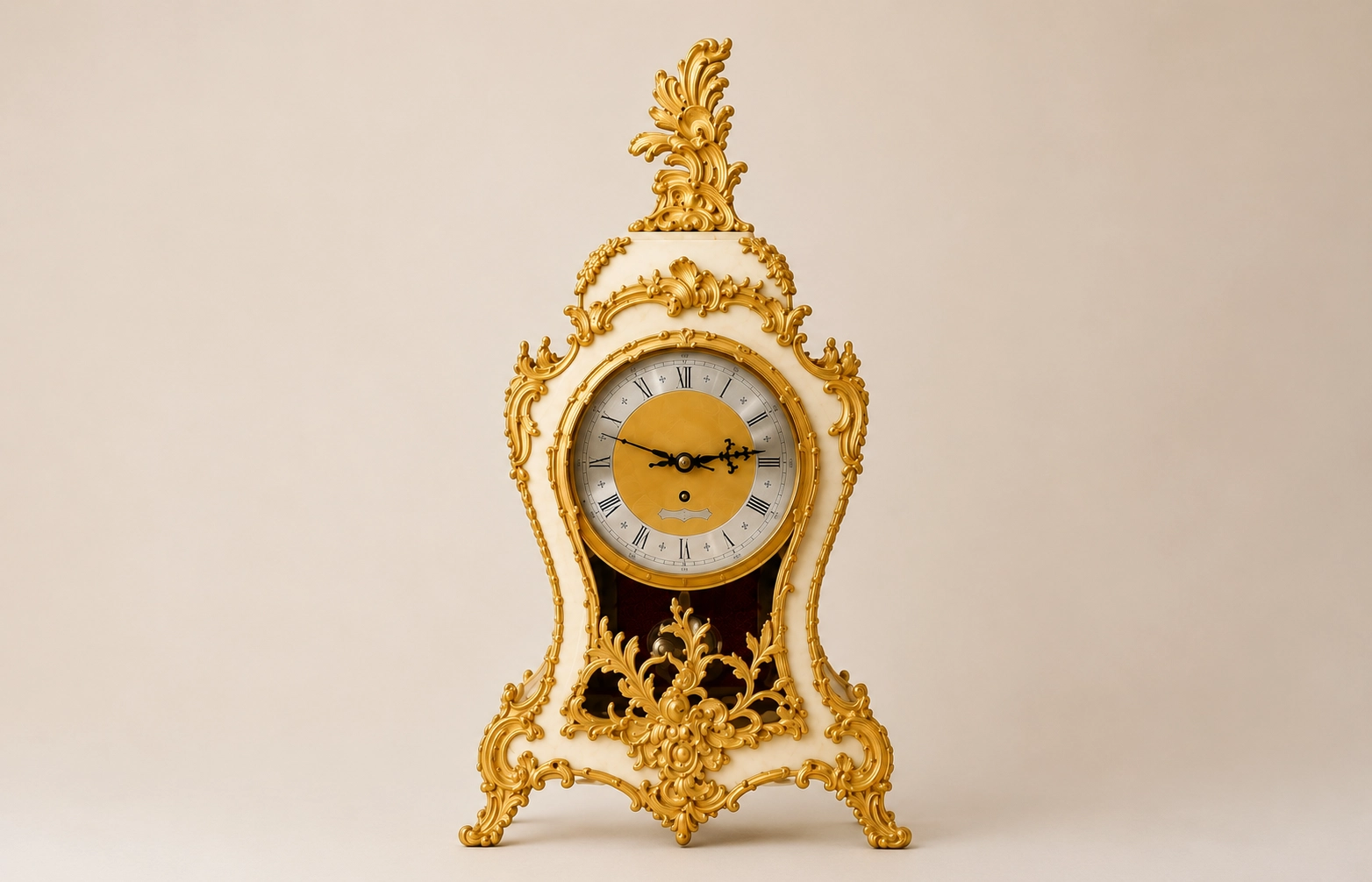 Italian Style Wooden Hand Carved Clock