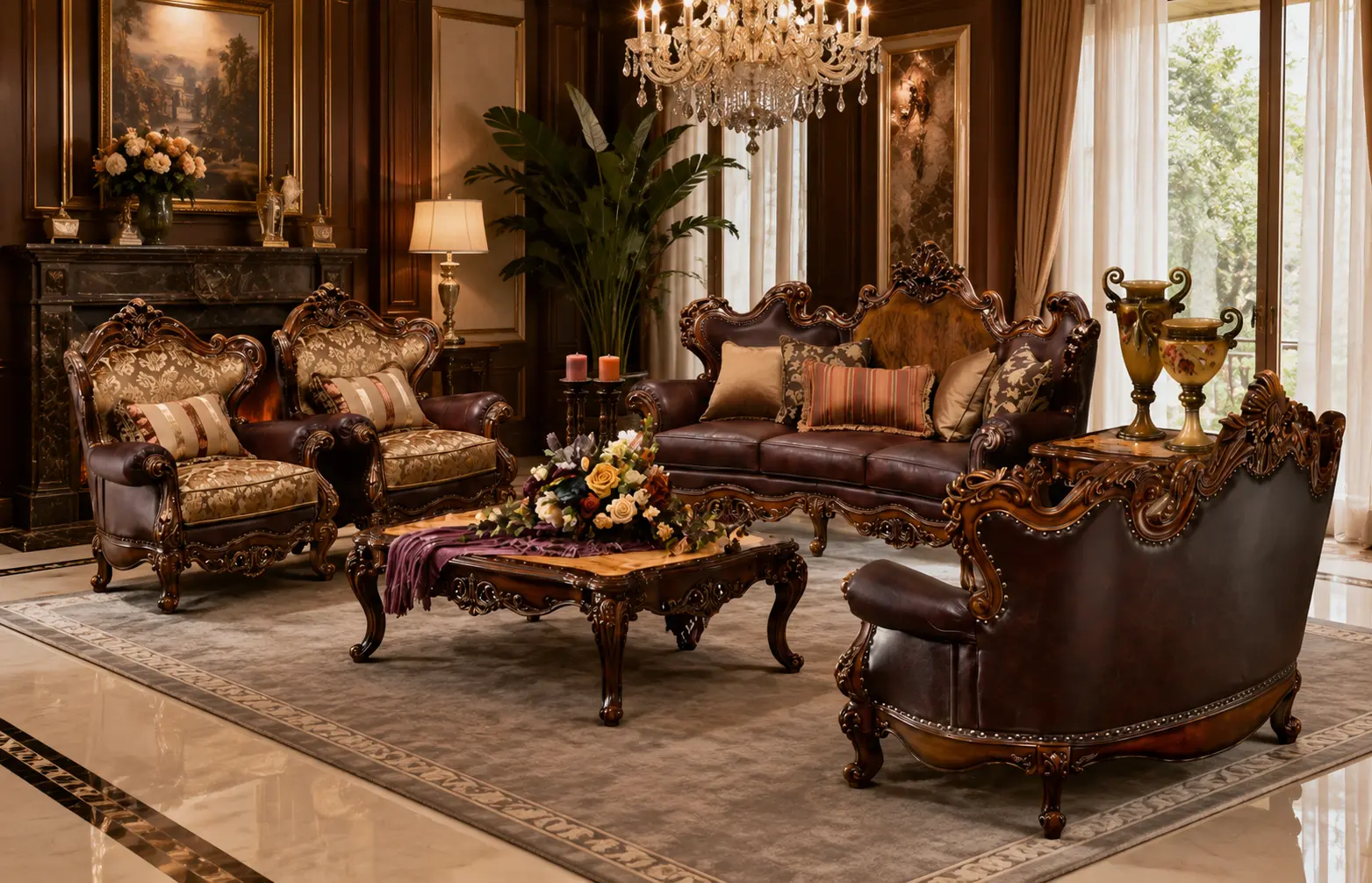 Maharaja Style Indian Classical Sofa Set