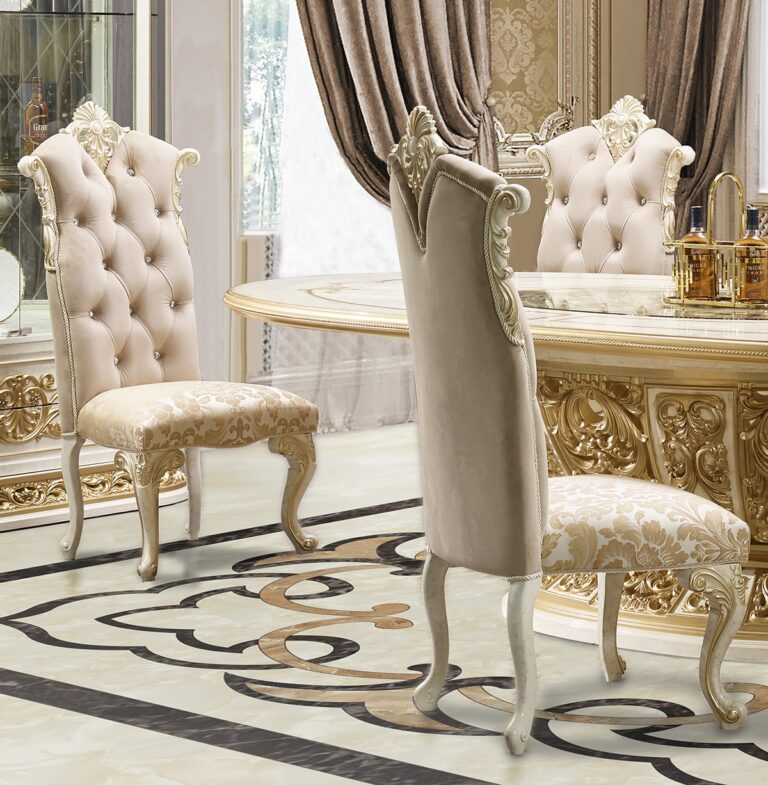7-Piece Formal Dining Set – Includes Dining Table & 6 Upholstered Chairs
