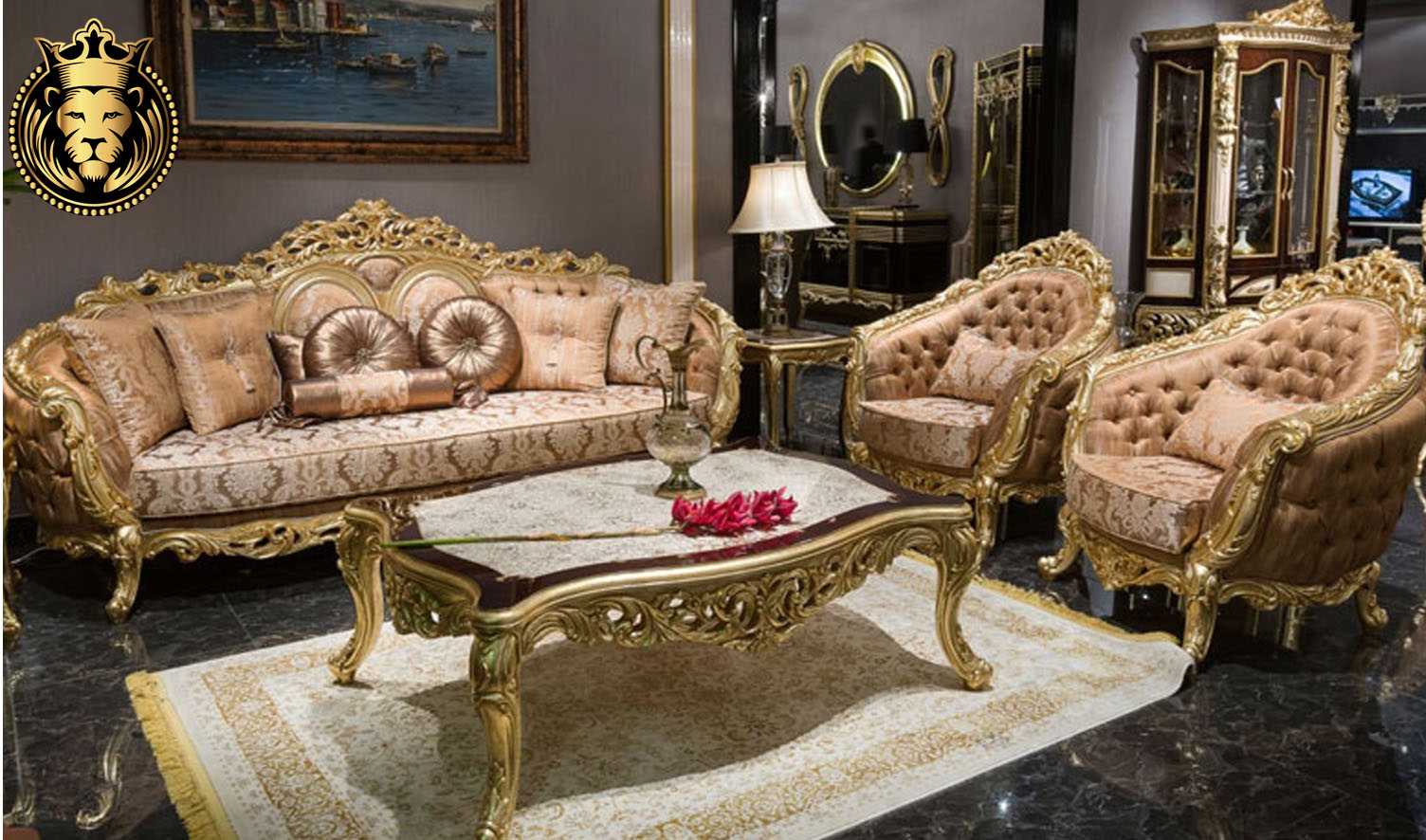 Royal Sofa Akola Luxury Classic Style Tufted Sofa Set