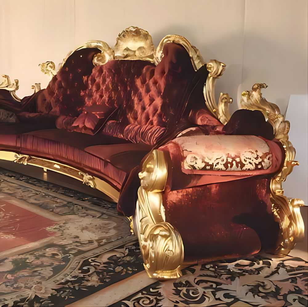 American Vintage Royal Sofa – Classical Design with Elegant Detailing 