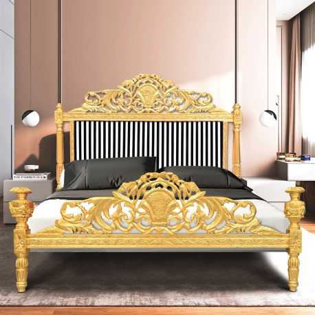Anglo Indian Antique Golden Bed Frame