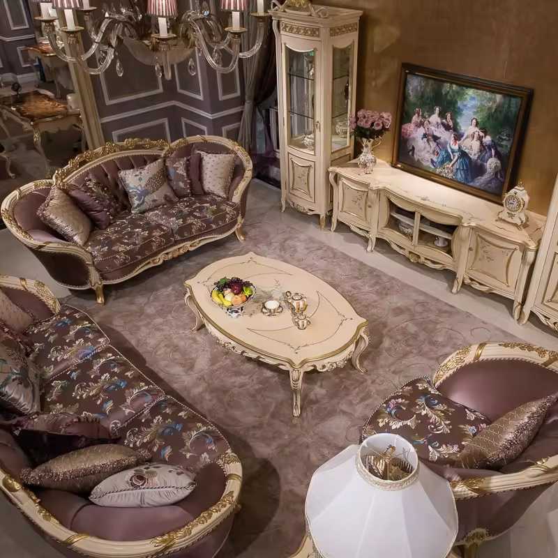 Banjara Hills Italian Classical Carved Sofa Set