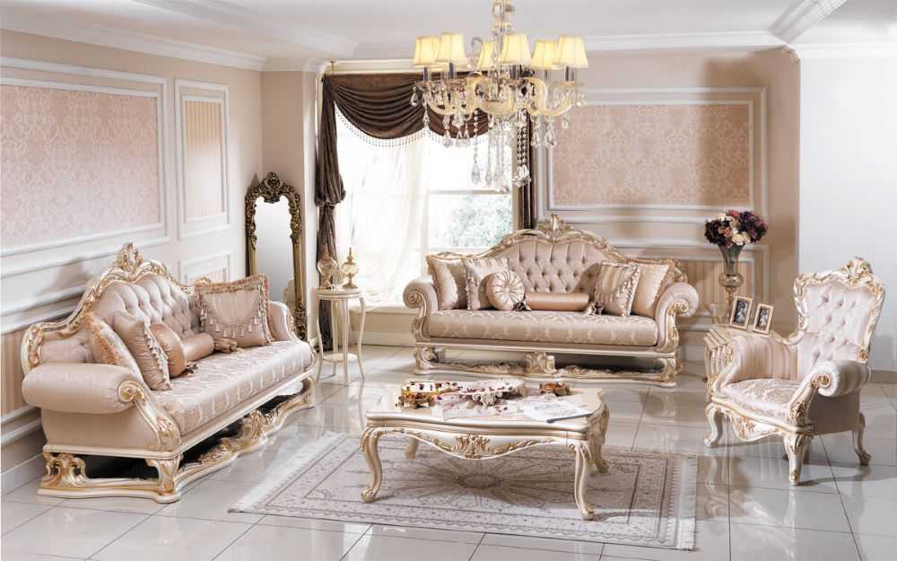 Luxury French Traditional Sofa Set 