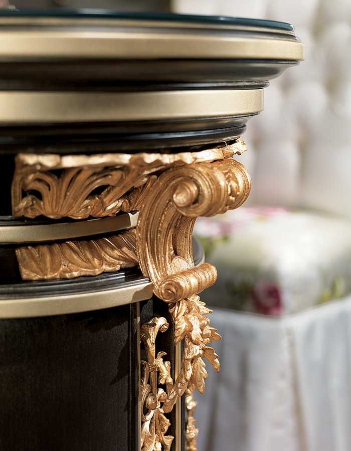 Elite Luxury Heritage Bedroom with Grand Baroque Architecture, Golden Ornamental Framework  And Custom Embellished Textiles