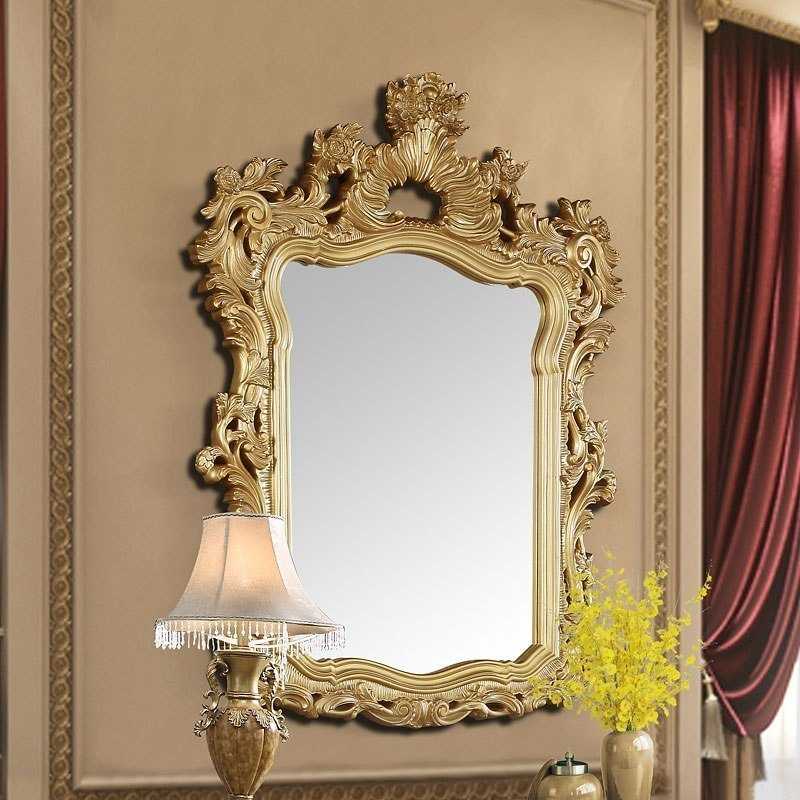 Elite Royal Baroque Bedroom Collection Featuring a Monumental Carved Crest Headboard, Deep Gold Tufted Upholstery, Sculpted Ornamental Panels And Exquisite European Classic Furniture Detailing 