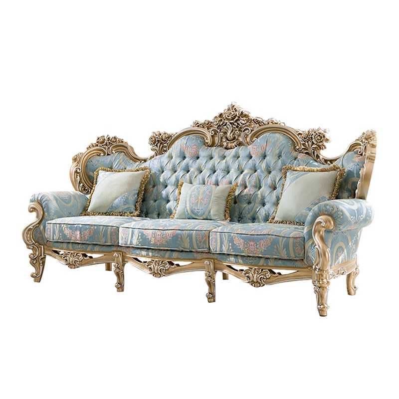 European Classic Style Carved 6 Seater Luxury Living Room Sofa Set