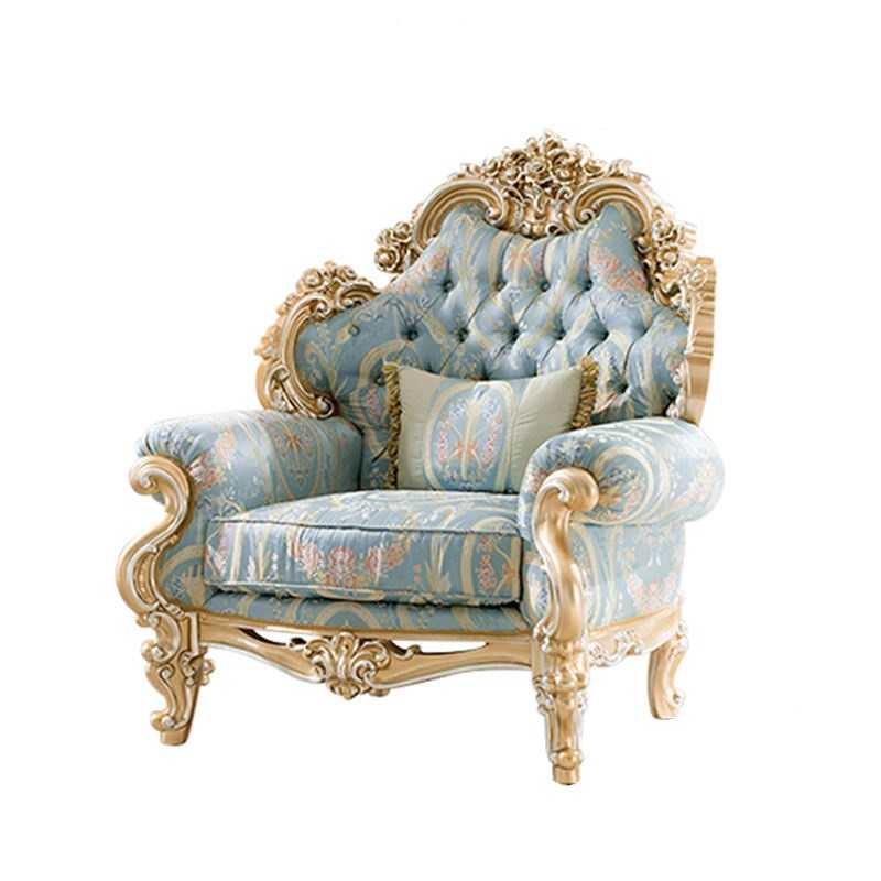 European Classic Style Carved 6 Seater Luxury Living Room Sofa Set