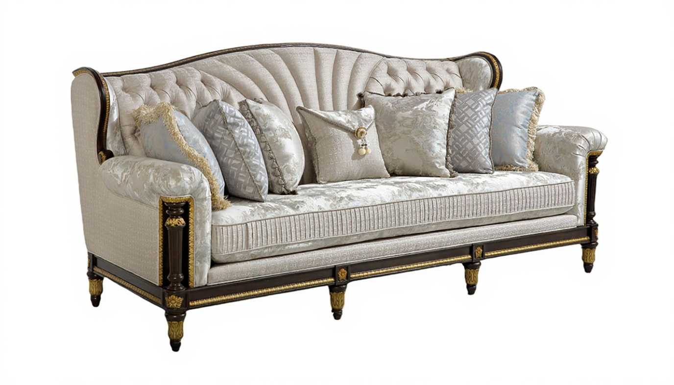 French Neoclassical-Inspired Sofa Set 