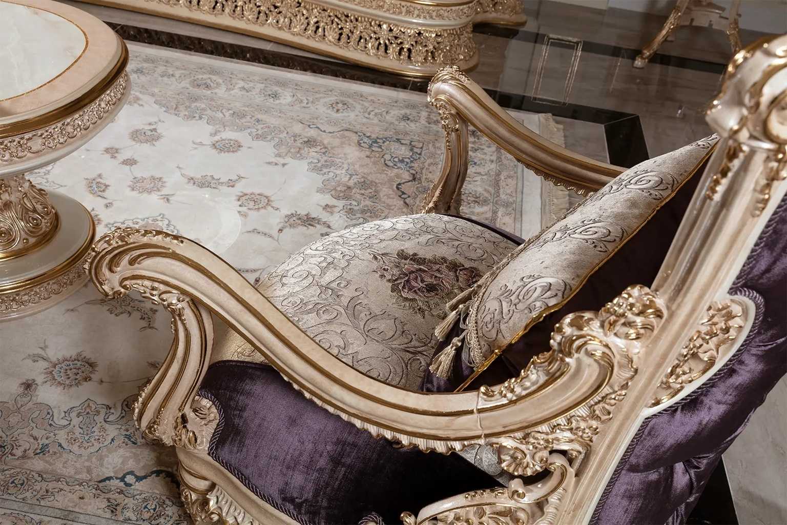 Grand Ultra-Luxury Gold Sofa Set | Heavy Deep Carved Handcrafted Masterpiece | Regal Living Room Statement Furniture for Sophisticated Spaces