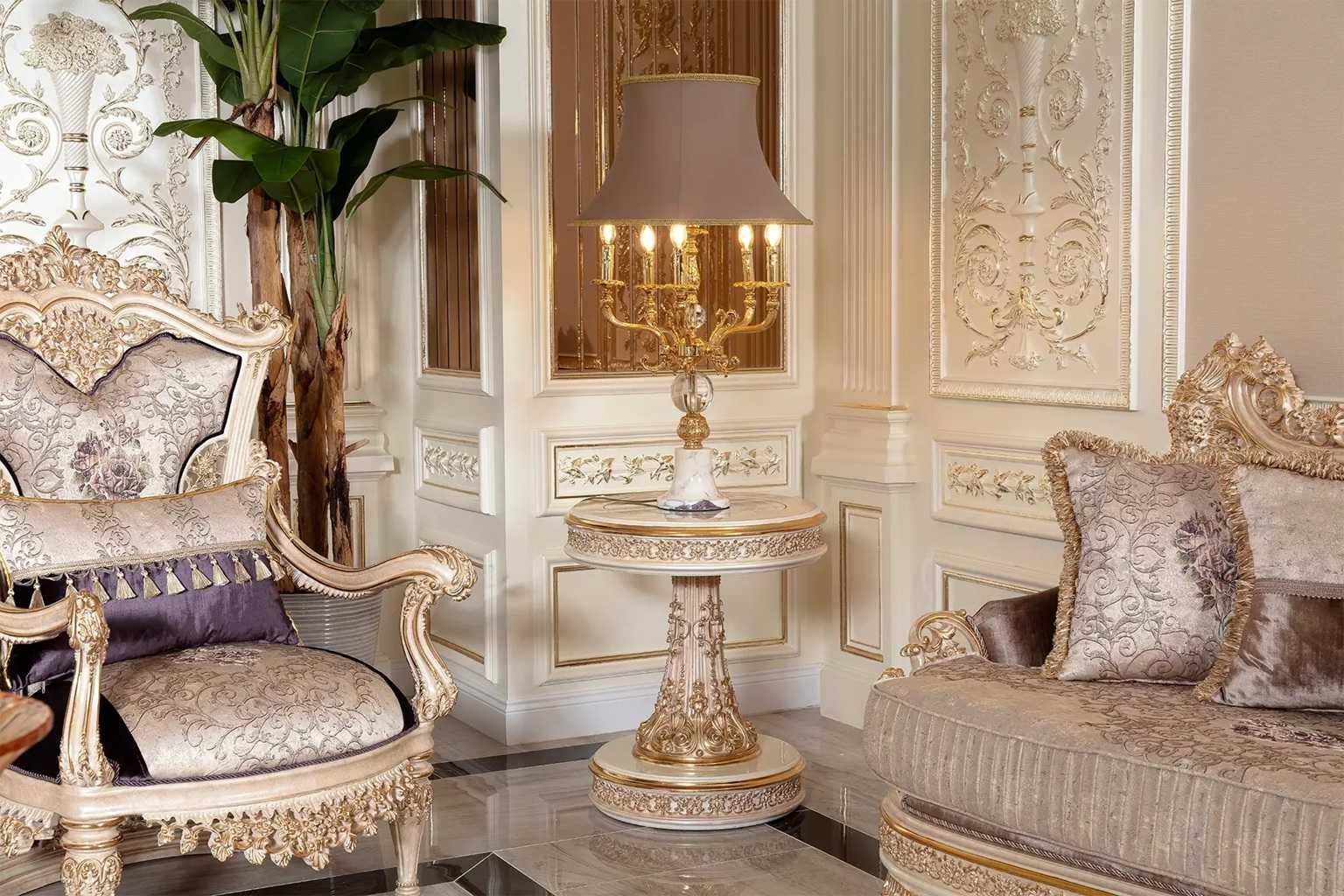 Grand Ultra-Luxury Gold Sofa Set | Heavy Deep Carved Handcrafted Masterpiece | Regal Living Room Statement Furniture for Sophisticated Spaces