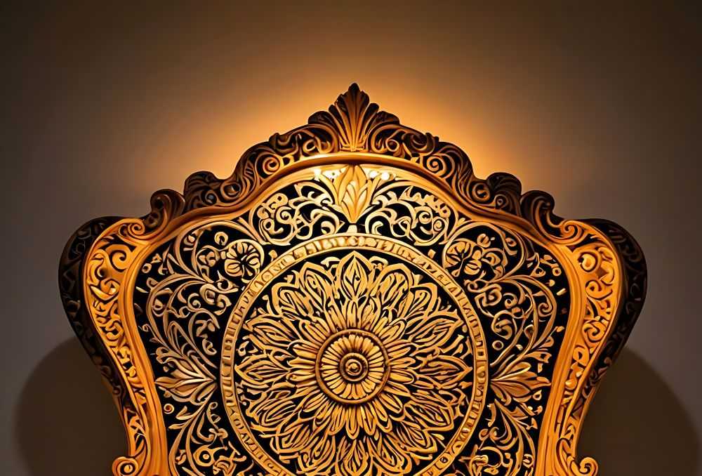 Hand-Carved Royal Lounge Sofa – Premium Wooden Love Seat with Grand Design, Upholstered Seating, and Antique Detailing