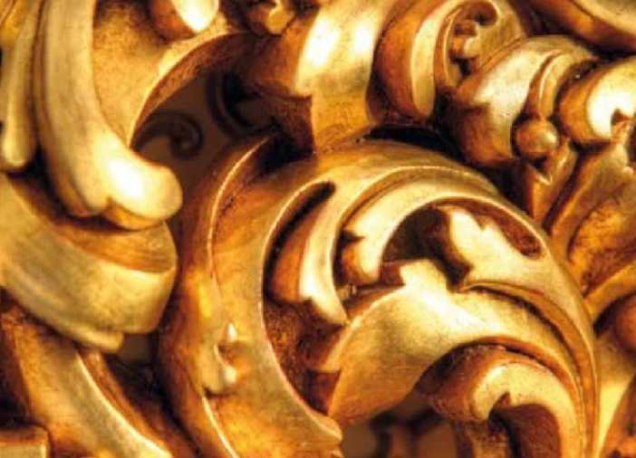 Heavily Carved French Bed – Gold Leaf Baroque Royal Style