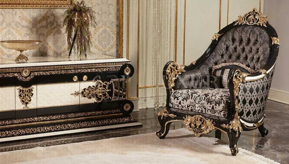 Imperial Baroque Luxury Sofa Collection Featuring Deep Gold Leaf Carvings Elite European Fabric Patterns