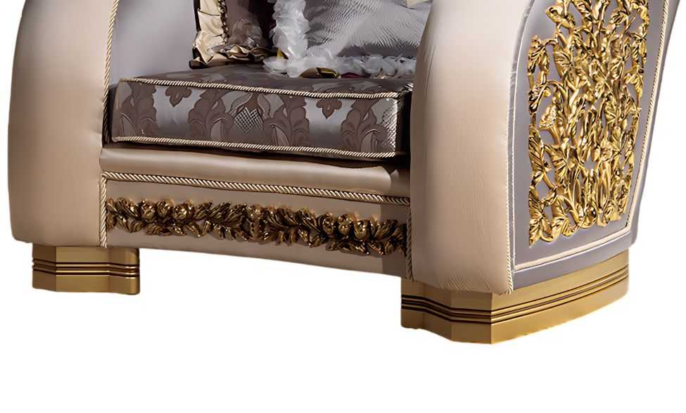 Imperial Royal Heritage Prestige Sofa Collection with Grand Gilded Frames, Baroque Carvings, and Luxuriously Textured Upholstery