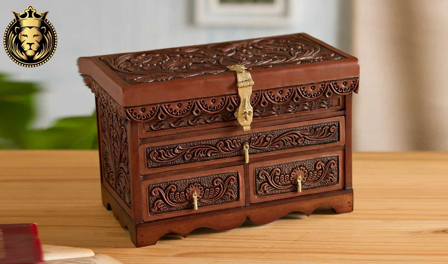 Antique wooden jewellery boxes on sale