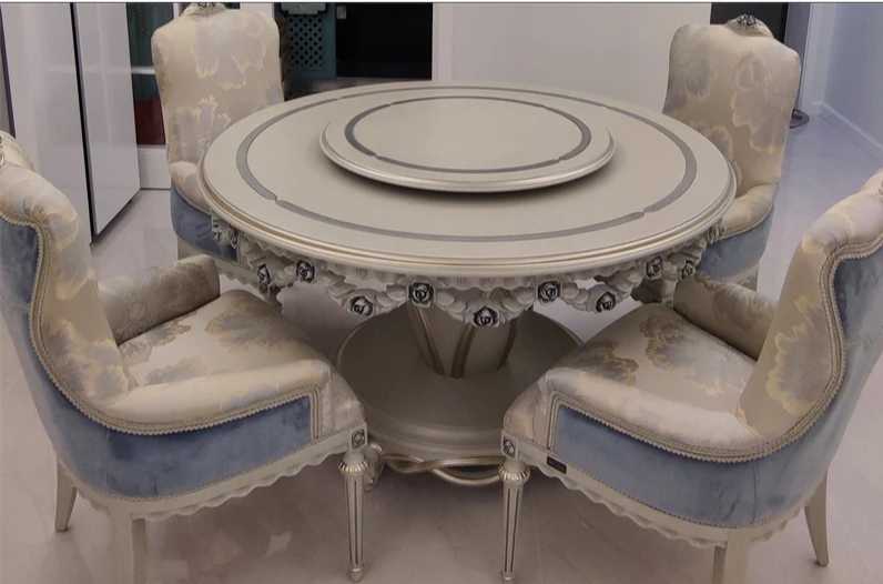 Italian Style Hand Carved Dining Table Set