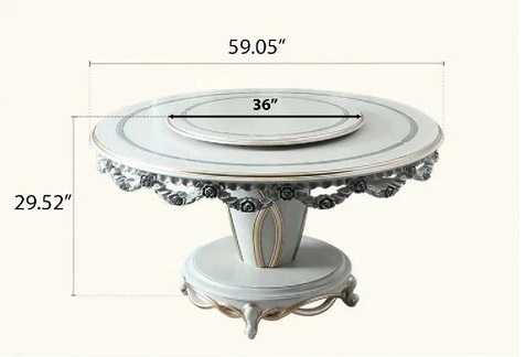 Italian Style Hand Carved Dining Table Set