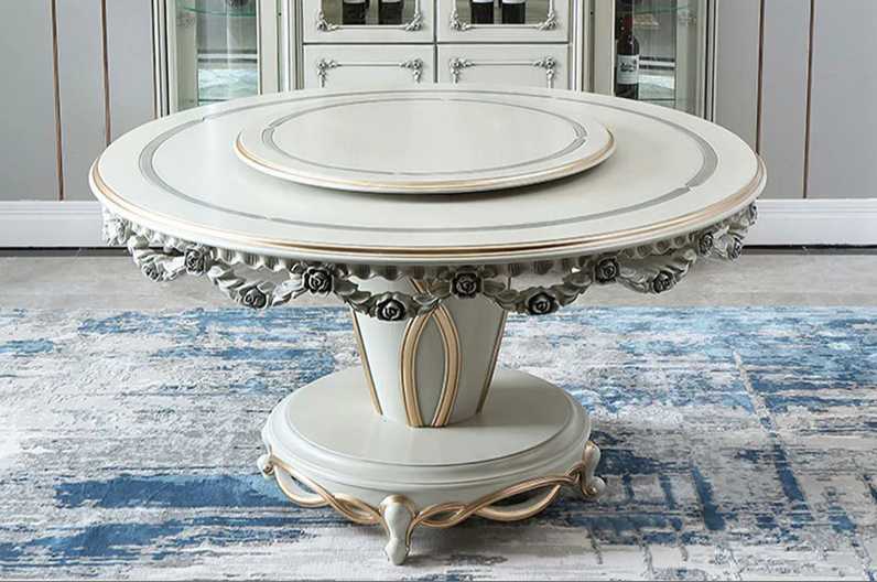 Italian Style Hand Carved Dining Table Set