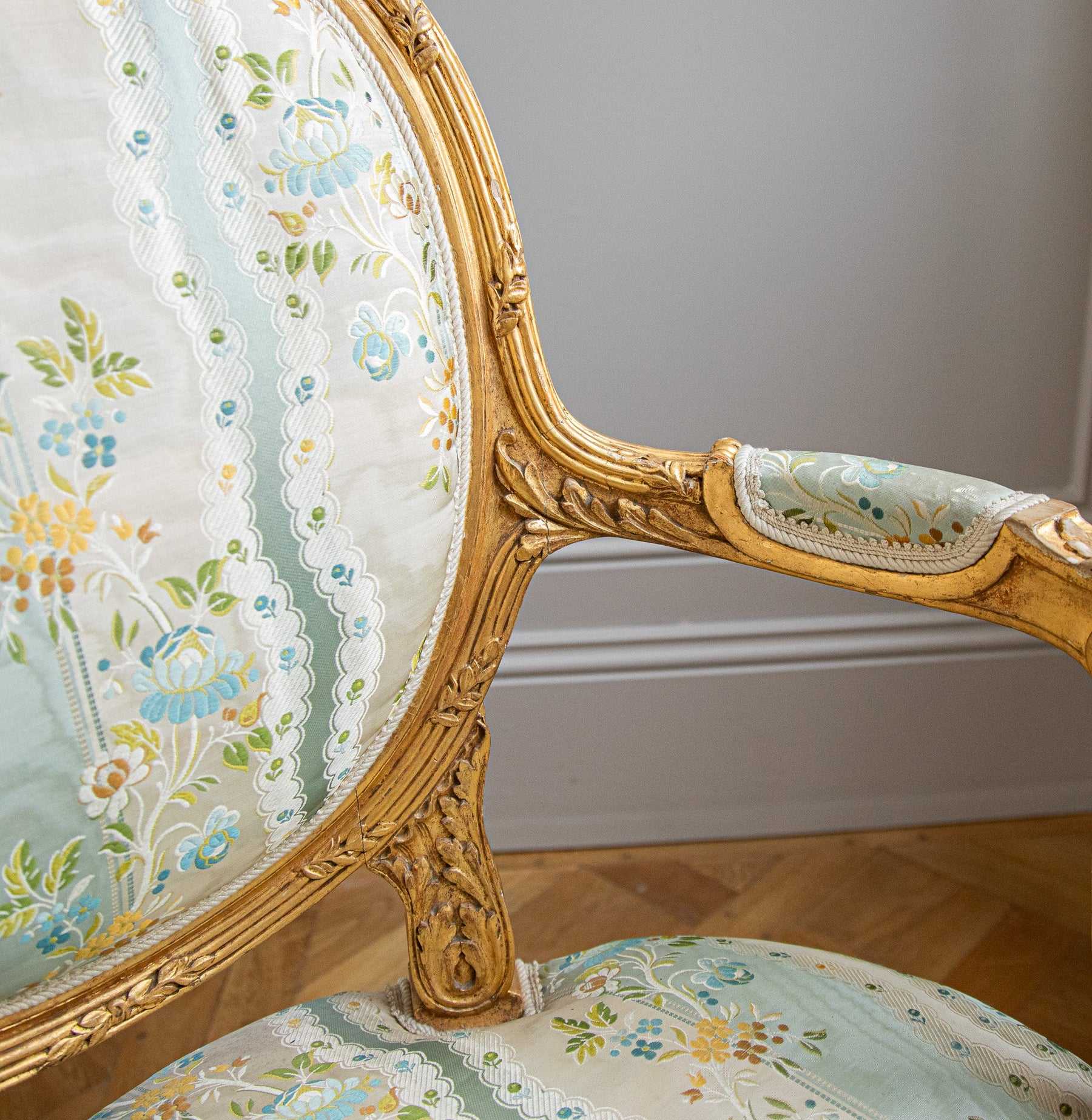 Louis XVI Chair - Gilded Teak Wood