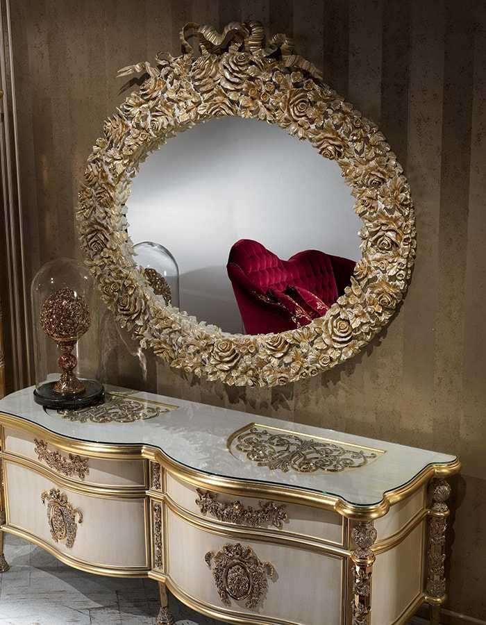 Luxurious Red Velvet Baroque Sofa Set with Intricate Gold Detailing and Grand Decorative Interior Styling