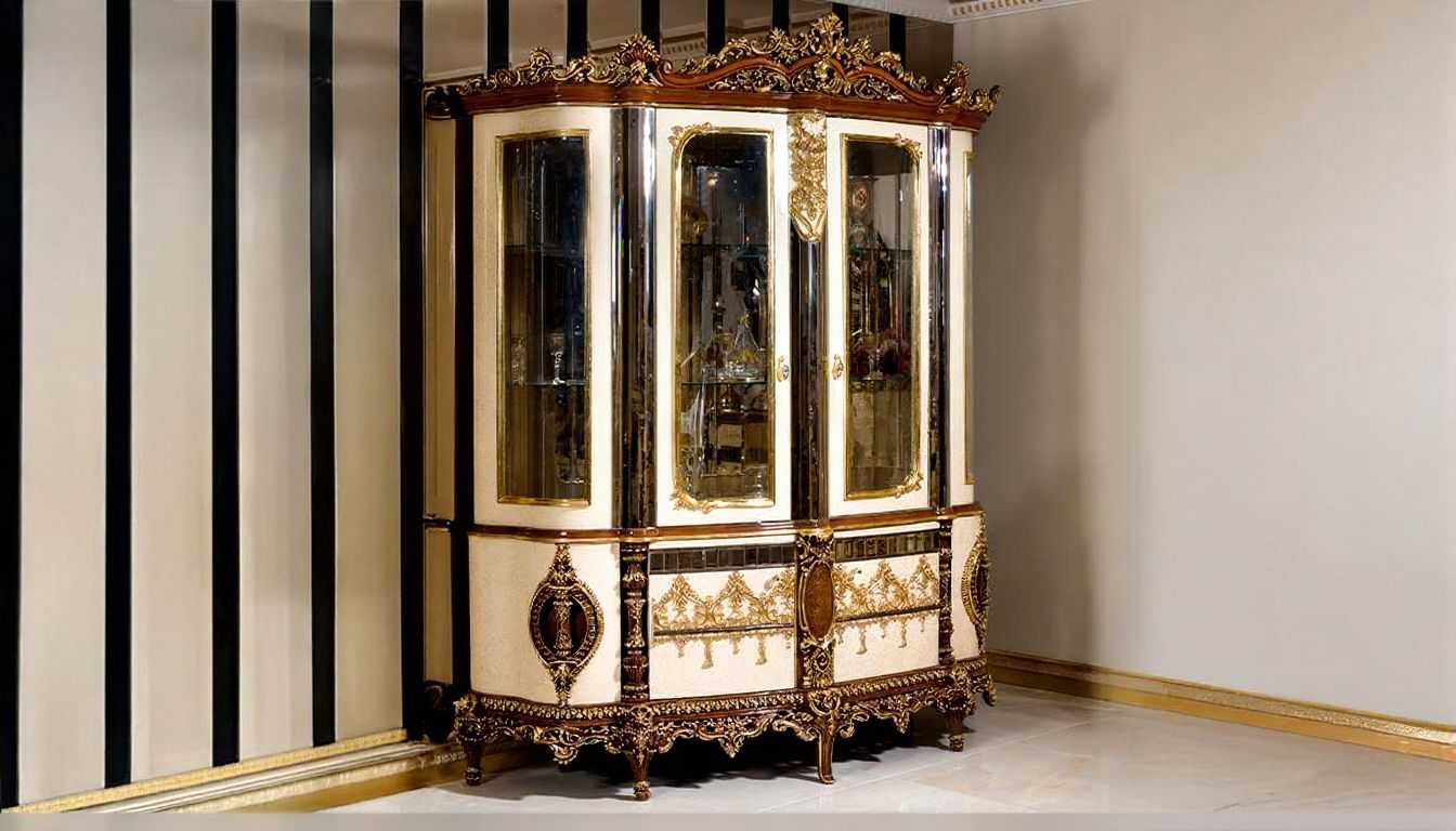   Luxury Dining Table Set  Handcrafted, Gilded Gold Leaf Detailing, Rococo-Inspired, Upholstered Chairs Premium European Design