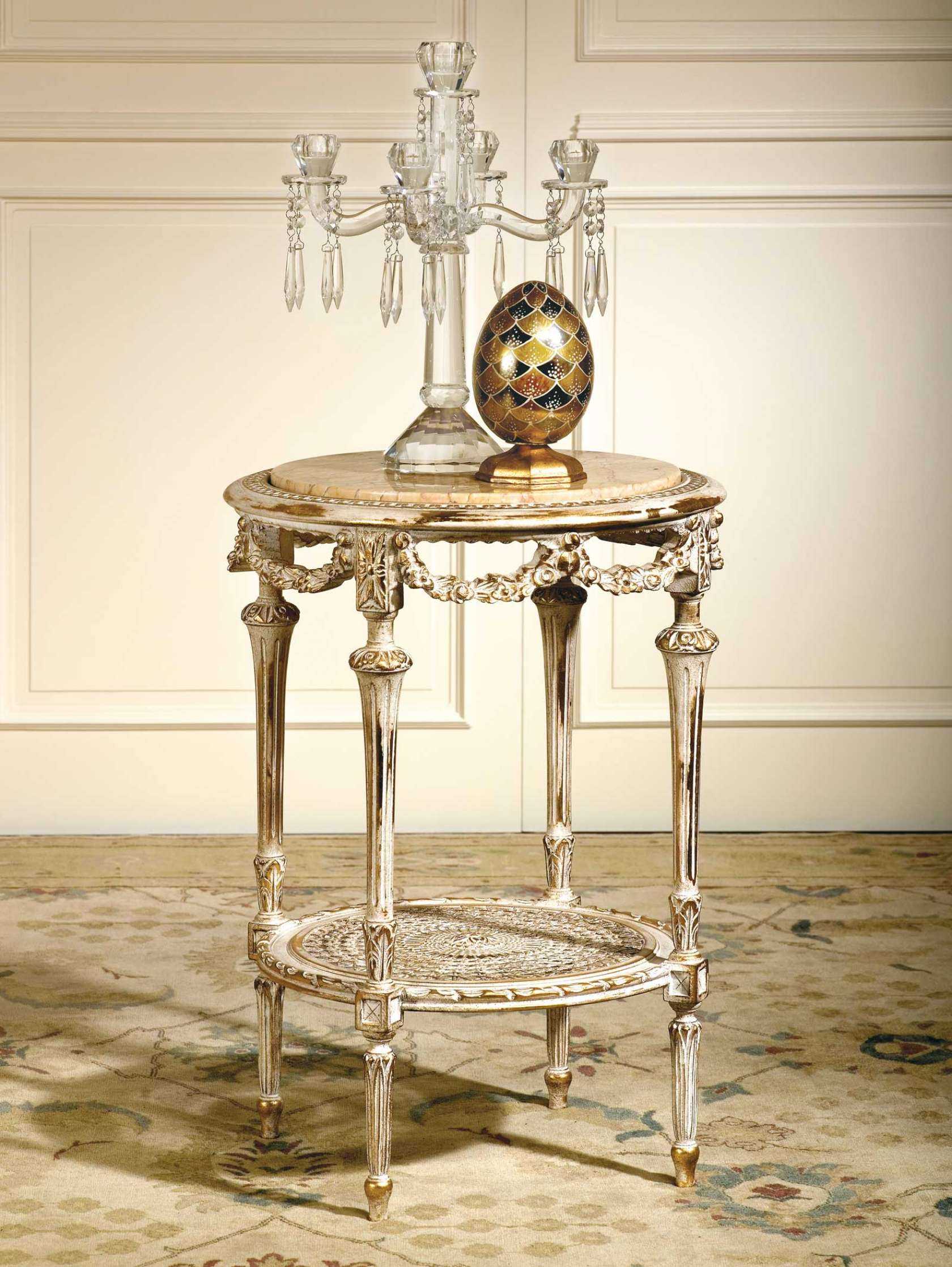 Luxury Neoclassical Living Room Set  Antique Finish