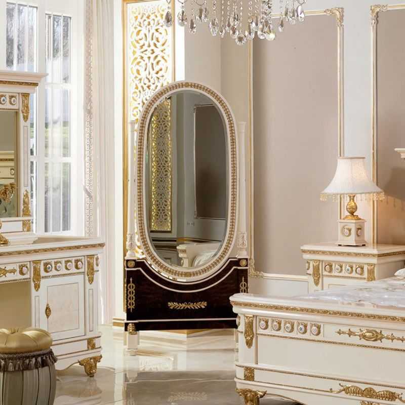 Luxury Royal Cream & Gold Carved Bedroom Set – Sophisticated Elegant Design